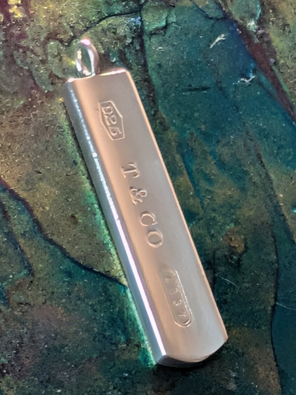 Retired 2001 Tiffany & Co. 925 T & CO 1837 Bar Pendant No Chain - Picture 8 of 10